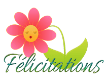 Gif animé félicitations fleur